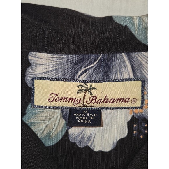 Tommy Bahama 100% Silk Shirt Short Sleeve Floral Hawaiian Button Mens Medium - Picture 2 of 4